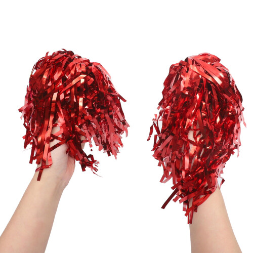 Pompon da cheerleader, colori assortiti, resistenti e riutilizzabili, 12 pezzi 2