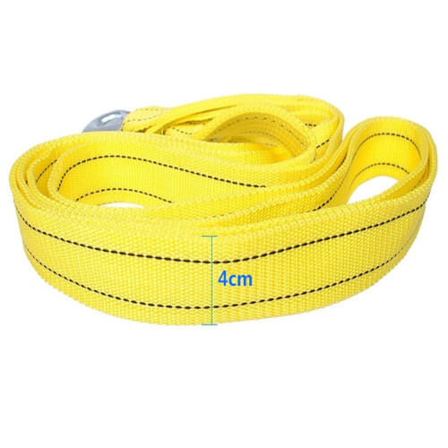 1 corda per verricello per auto, in nylon fluorescente giallo, per uso esterno. 2