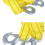 1 corda per verricello per auto, in nylon fluorescente giallo, per uso esterno. 6