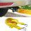 1 corda per verricello per auto, in nylon fluorescente giallo, per uso esterno. 7