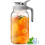 Γυάλινη κανάτα 64oz με καπάκι, βάζο για τσάι Sun με φαρδύ στόμιο, καράφα 2 λίτρων για 7