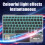 Wireless Bluetooth Keyboard & Mouse Combo 7 Colors Night Light, 78 Keys 5