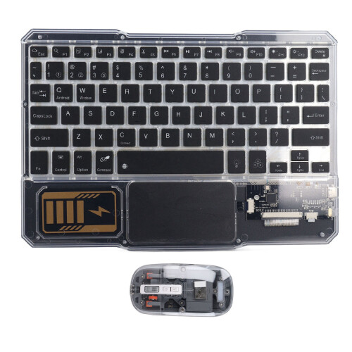 Wireless Bluetooth Keyboard & Mouse Combo 7 Colors Night Light, 78 Keys
