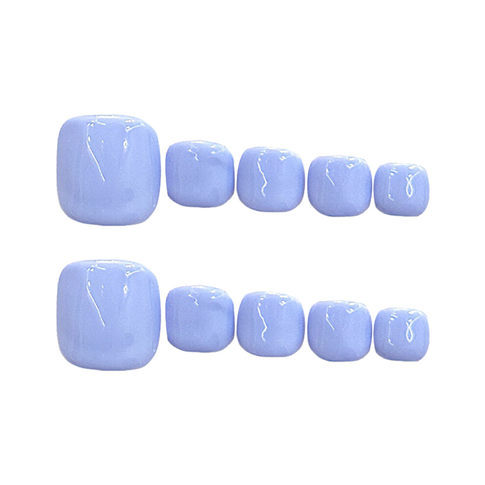 Penghui-Toys (B85) Glossy Almond Fake Nails, Long Lasting Manicure