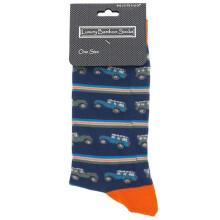 Blue Landrover Jeep Luxury Bamboo Men's Socks