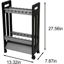 Fishing Rod Holder with 16 Slots, Portable Caster for Garage, Plastic Rack