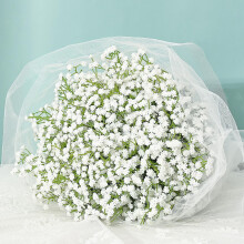 Gypsophile artificielle White Breath, lot de 10 fleurs artificielles réalistes pour décoration de mariage, bouquets de mariée et décoration