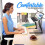 Portable Dual Laptop Stand - Standing Table with Adjustable Height, Black 2