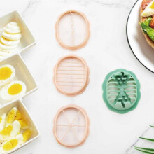 Manual Egg Slicer Cutter 3-in-1 Kitchen Tool