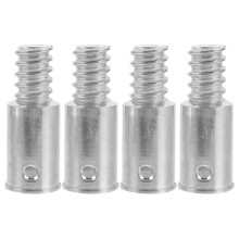 Embouts filetés métalliques de rechange pour manche à balai (4 pièces)