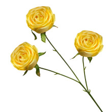 Fleurs artificielles à 3 têtes, roses, décoration intérieure, accessoires de composition florale.