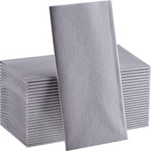 Silverpappersservetter med linnekänsla, mjuka och absorberande 50-pack