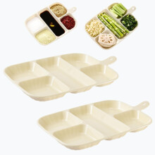 Plateau à apéritifs incassable à 5 compartiments (16,5 x 22 cm), réutilisable, pour chips, sauces, noix, bonbons, fruits et légumes.