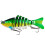 Isca artificial articulada de 15,6g e 10cm, com 7 segmentos e anzol, ideal para pesca de truta. 1