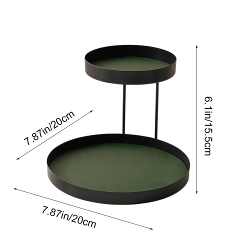 Double-Layer Iron Storage Tray, 20x20x15.5cm 2