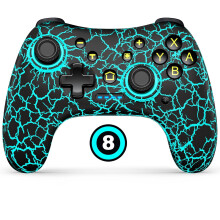 Controller a effetto Hall compatibile con Nintendo Switch/Switch2/Lite/OLED; Controller Pro wireless per PC/Android/iOS; LED a 9 colori,
