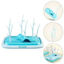 Supporto per asciugare bottiglie in PP blu, 1 set con design smontabile