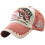 Gorra de béisbol ajustable de algodón lavado con efecto desgastado estilo vintage 1