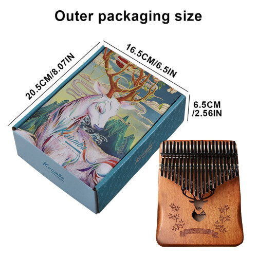Kalimba21Keys Φορητό Πιάνο Mbira για τον Αντίχειρα, Δώρο, Αθλητικά Είδη (Forest Deer) 1