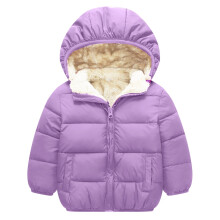 Giacche per ragazzi, cappotto imbottito con cappuccio per ragazzi, giacca imbottita spessa per attività all'aperto, giacche per ragazze, 06 Viola
