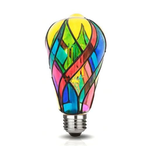 Ampoule LED à filament à changement de couleur E26 4W8 Modes