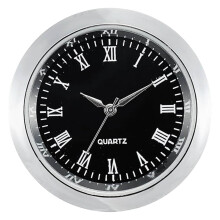 Inserto para relógio de quartzo de 36 mm, mecanismo de relógio artesanal com cabeça redonda e numerais romanos incrustados.