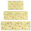 Yellow Easter Rainbow Kitchen Rugs Set of 3 1