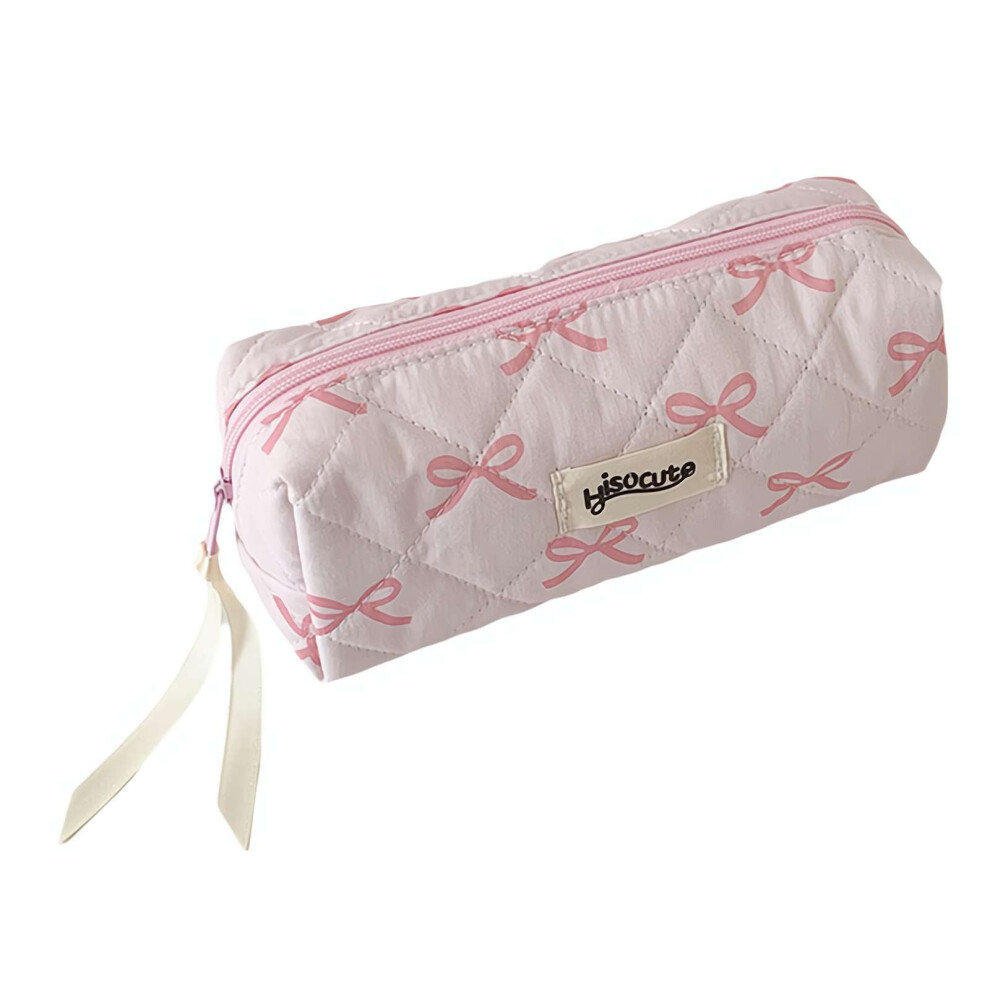 Bow Pencil Pouch, Cute Bow Pencil Case Pen Holder Coin Pouch Stationery Organizer Cosmetic Makeup Storage Bag for Women