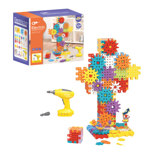 Kit de construction STEM avec engrenages mécaniques pour enfants