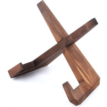 Cookbook Stand, Wooden Recipe Book Holder, Cook Book Stand for Kitchen Counter, Multifunctional Display Stand, Kitchen Counter Decor - Brown