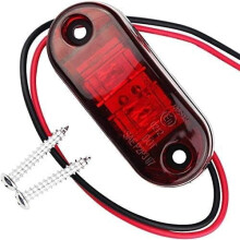 Side Marker LED Lights, 10PCS 2 LED Side Light Indicator Auto Car Truck Trailer Caravan Side Marker Light Lamp 12V 24V for Truck Trailer Van Caravan