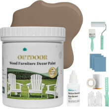 Water-Based Indoor/Outdoor Cabinet Paint – No Sanding/Priming, Matte Finish for Wood Floors, Doors, Tables, Dressers – 16oz, Low Odor
