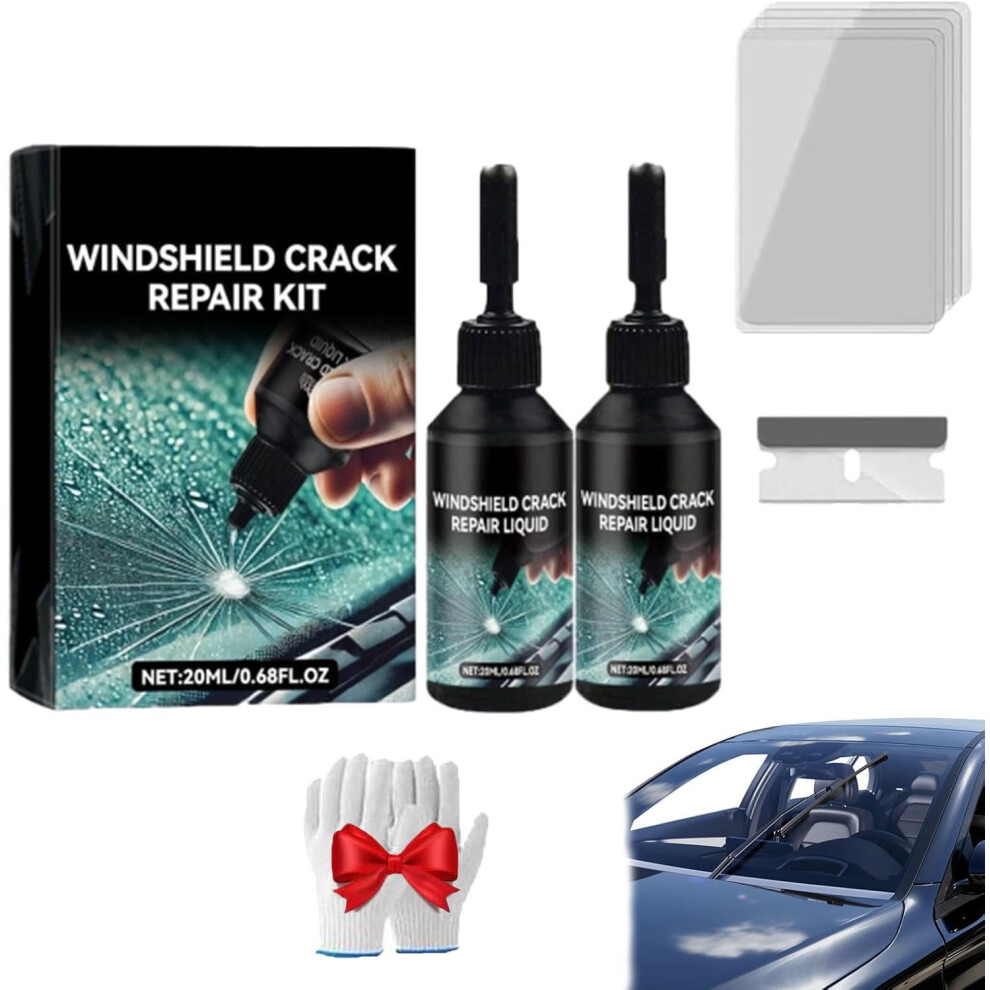 Windshield Crack Repair Kit, 2026 Glass Repair Liquid For Cracks, Quick Fix Windshield And Glass Repair Tools For Chips And Cracks, Simple To Operate 9071309051841