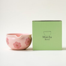 Bol à matcha en céramique japonaise à motif floral, 500 ml (17,8 oz).