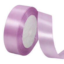 Lichtblauw lint van 2,5 cm breed en 23 meter lang voor knutselwerkjes en cadeaus.