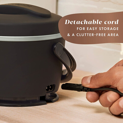 Boîte à lunch électrique 20 oz noire chauffe-plats portable 2