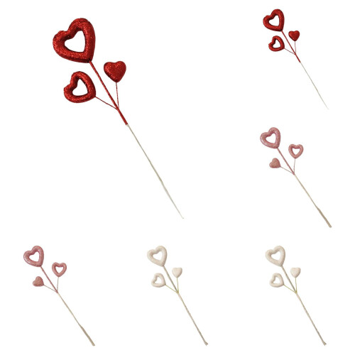 Dekorative Valentinshjerter - 6 stk. 1