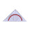 1X Triangle Ruler,Clear Plastic Straight Ruler Plastic Measuring Tool for Student Office Office 1