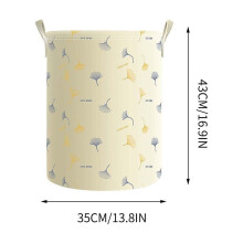 Opvouwbare wasmand, beige, 2 stuks, 16,9 x 13,8 inch