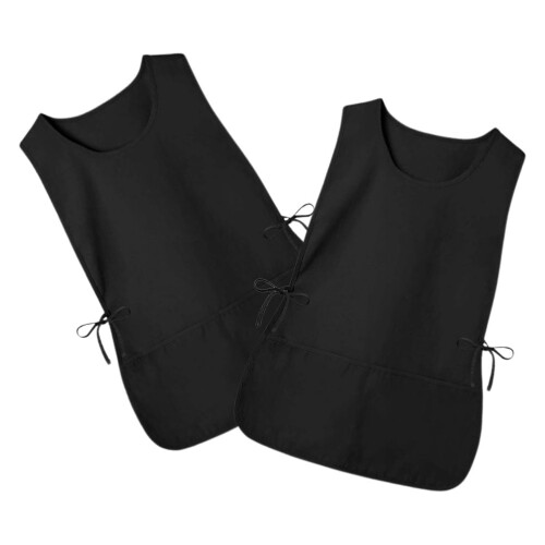 Breathable Black Work Apron, Vest Style with Pockets for Kitchen Tasks