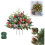 Prelit Artificial Christmas Tree Urn Filler 60cm with 50 1