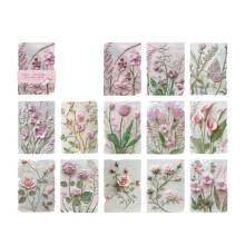 23Sheets Flower Embossed Art Paper Scrapbook Decorative Paper for Scrapbooking
