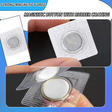 Strong Magnetic Snap Buttons for Bags Luggage Clothes Curtains - PVC Coated Invisible Magnetic Closures, Snaps, Fasteners (6 Pack)