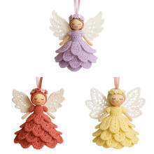 4" DIY Crochet Ornament Kit with Yarn for Beginners – Christmas Tree Decor Doll Hanging Ornaments, 1/2/3/4/5PCS