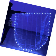 LED Light Up Praise Dance Flag Including Retractable Poles Semicircular Worship Angelic Wing for Church Performances