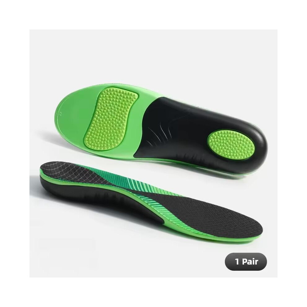 (EU45-46) 1 Pair Sports Arch Support Insoles EVA Shock Absorption Elastic Wear Resistant Orthopedic Flatfoot Insoles Feet Foot Pads