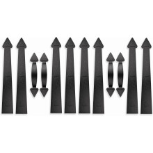 Garage Door Magnetic Decorative Hardware Kit, 8 Hinges 4 Handles Carriage Accents for 2 Car Garage, Strong Magnets, Color Blackgarage Decorations