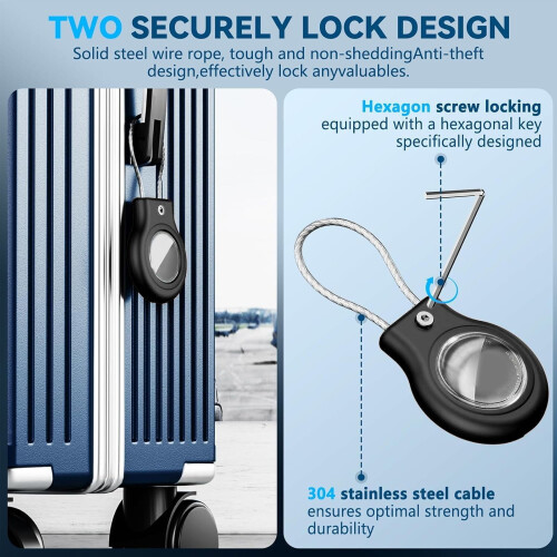 Waterproof AirTag Holder with Secure Lock, Protective Case Compatible with Apple AirTag 2