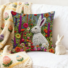 Clúdach Pillow Uibhe Coinín na Cásca Bog Hipir-ailléirgineach 18x18 Orlach