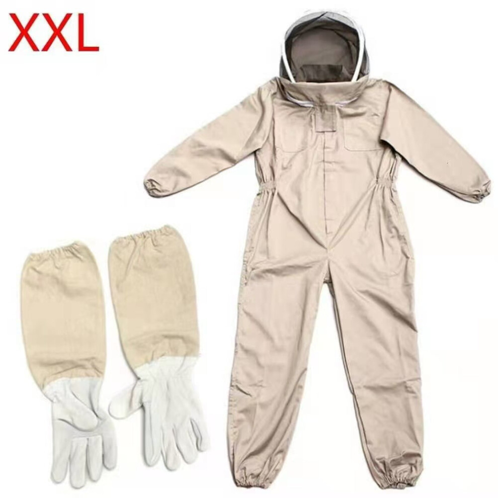 Beekeeping Suit With Gloves, Sting-Proof Polyester-Cotton Coveralls For Men & Women (Xxl), Compatible With Bee Keeper Gear 9083649331880